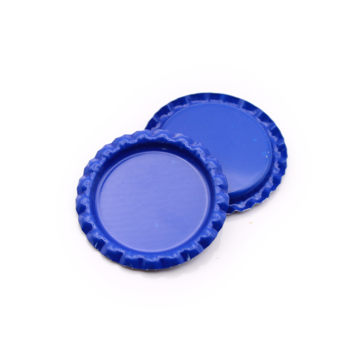Royal Blue Flattened Bottle Caps