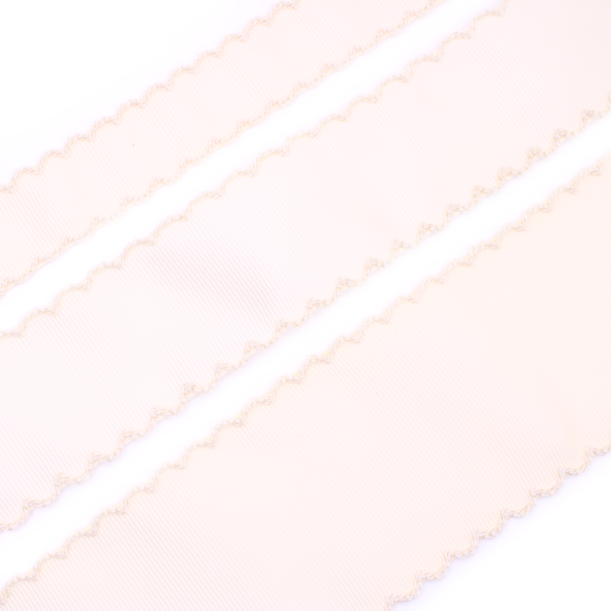 Cream Grosgrain Ribbon with Cream Moonstitch