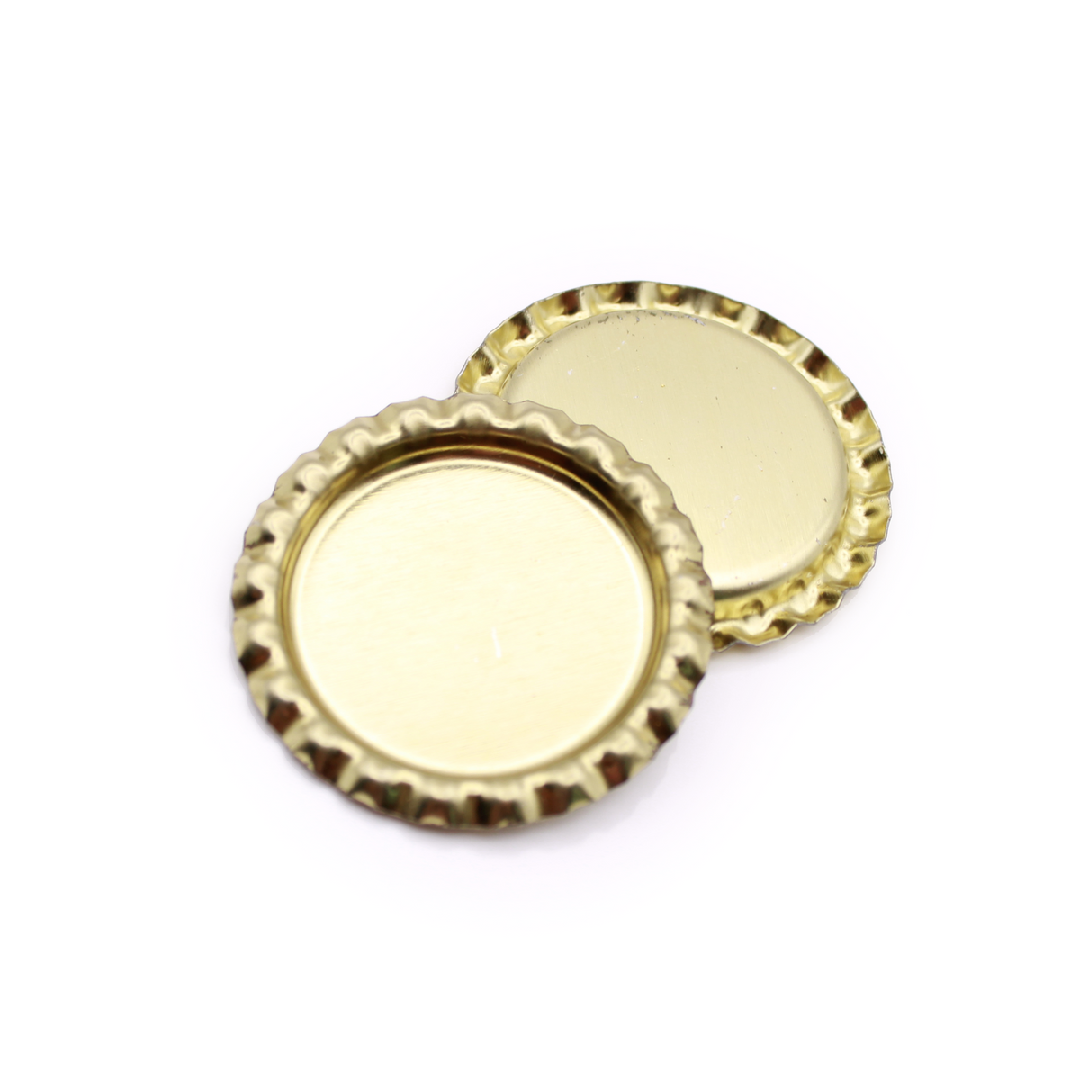 Gold Flattened Bottle Caps