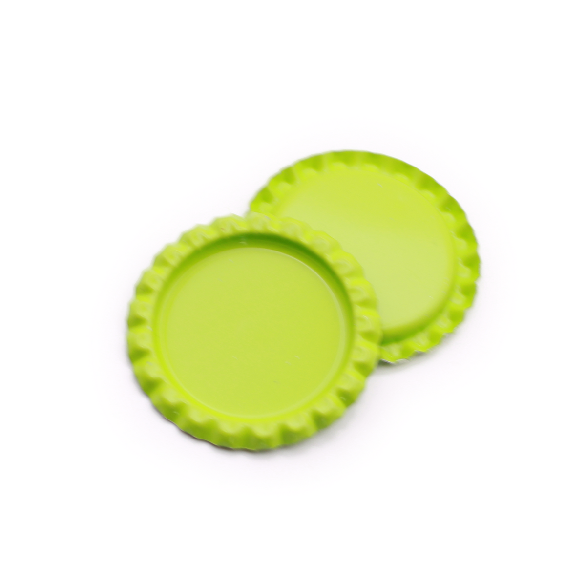 Lime Flattened Bottle Caps
