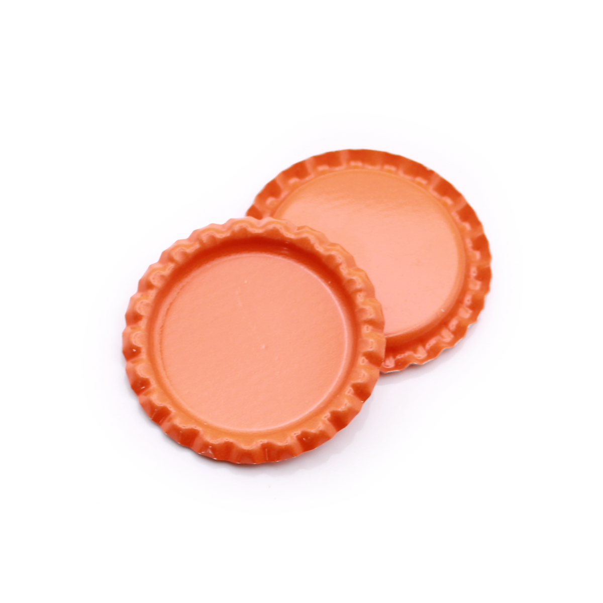 Orange Flattened Bottle Caps