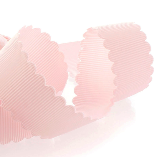 Pink Scalloped Edge Grosgrain Ribbon