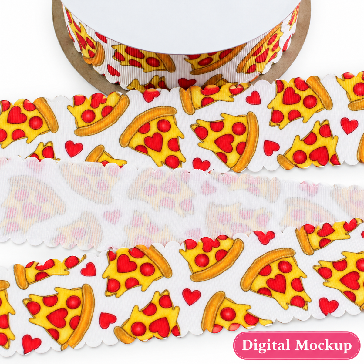 Pizza My Heart Moonstitch/Scalloped Edge