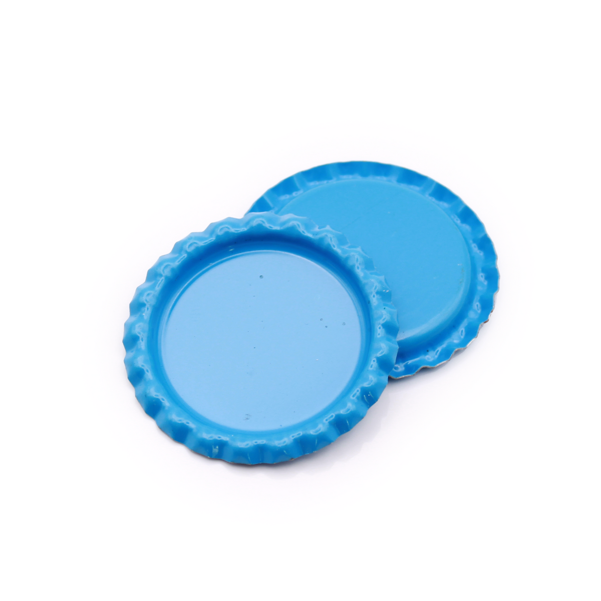Turquoise Flattened Bottle Caps