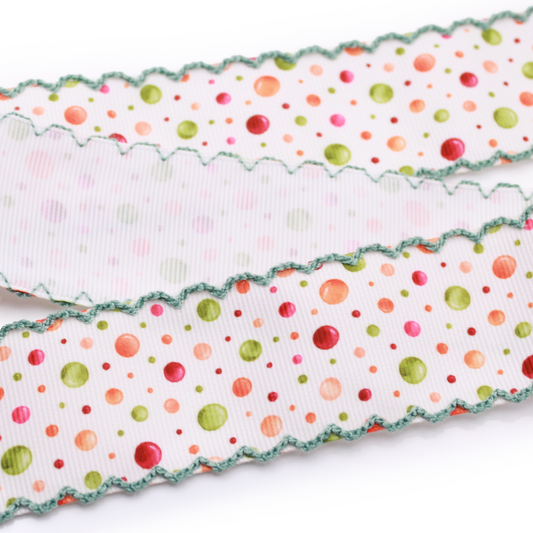 Fall Confetti Moonstitch Grosgrain Ribbon