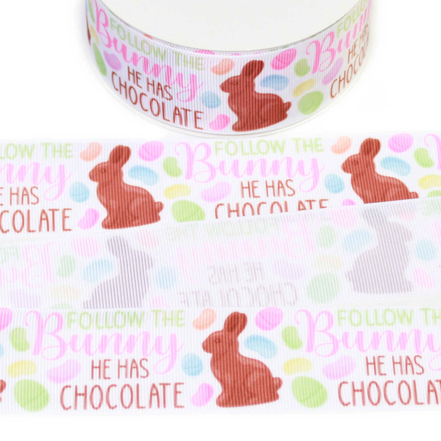Chocolate Bunny Grosgrain Ribbon
