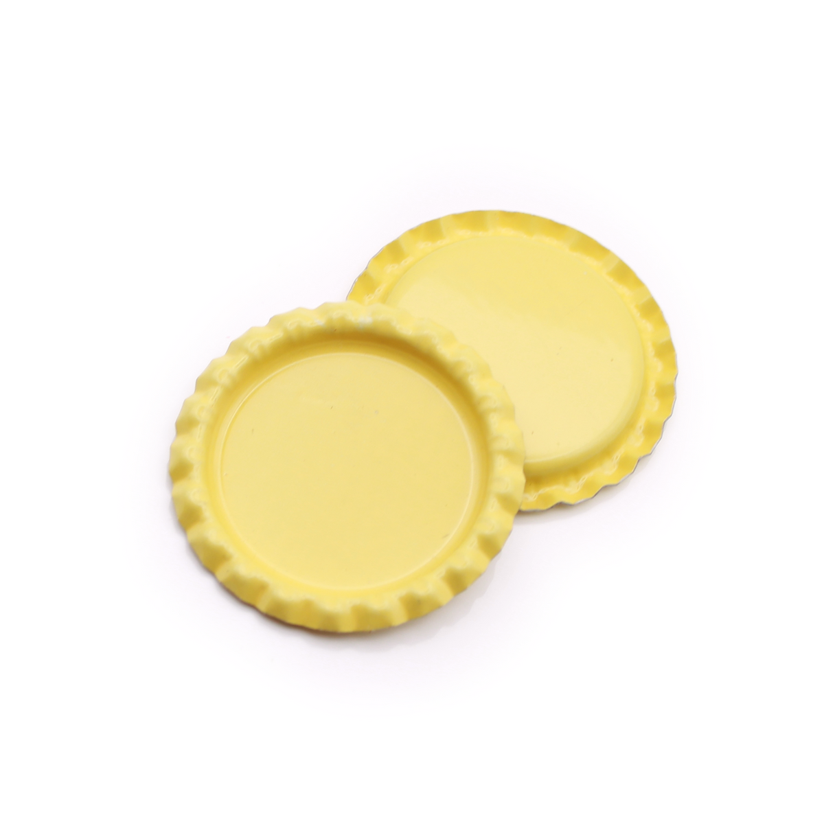 Lemon Flattened Bottle Caps