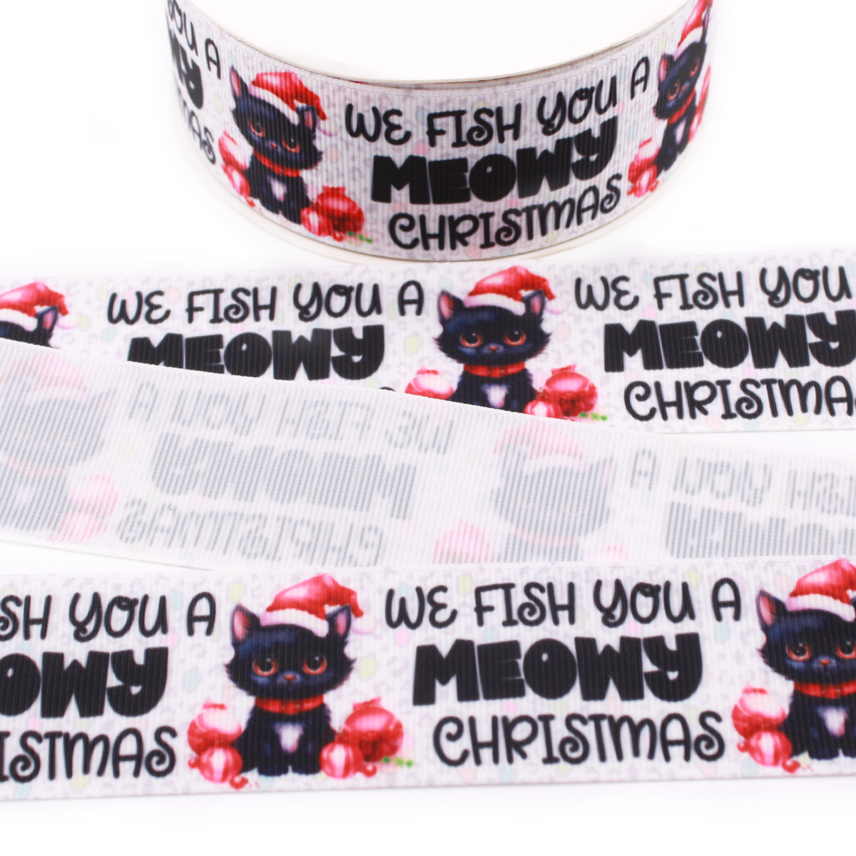 Meowy Christmas Grosgrain Ribbon
