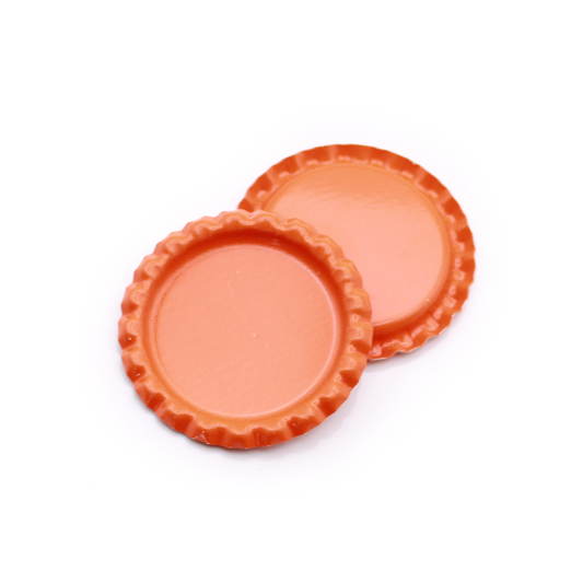 Orange Flattened Bottle Caps