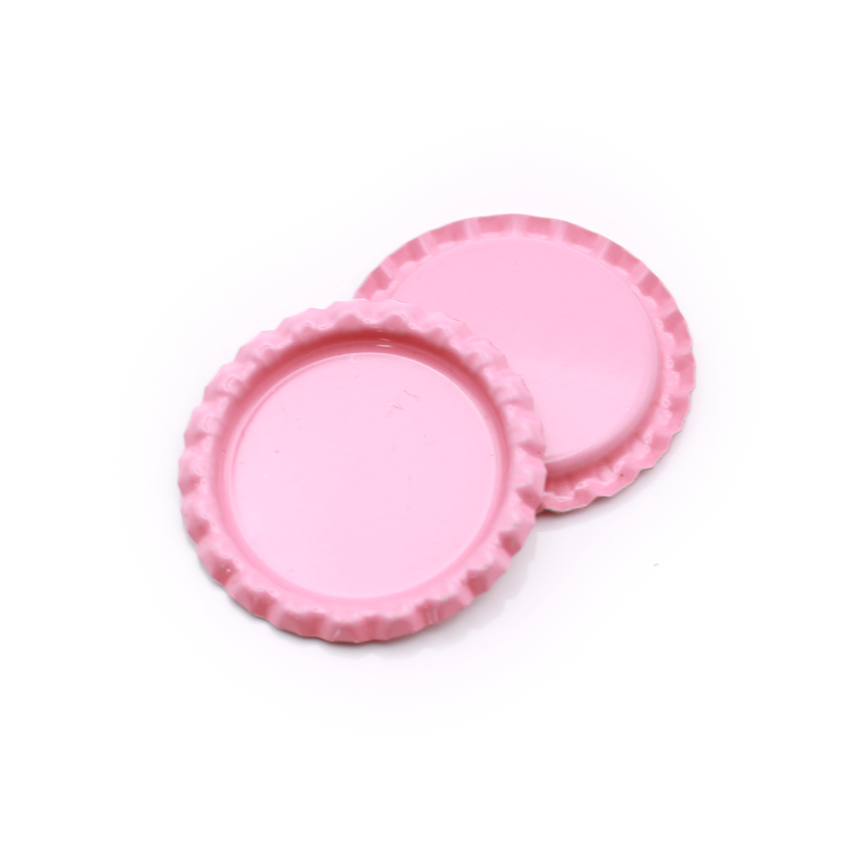 Pink Flattened Bottle Caps