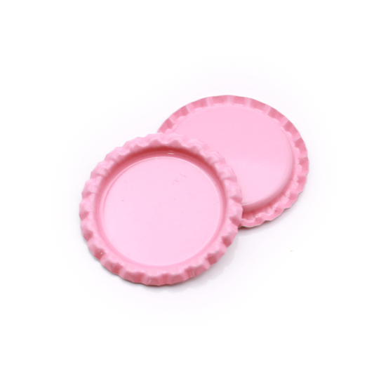 Pink Flattened Bottle Caps