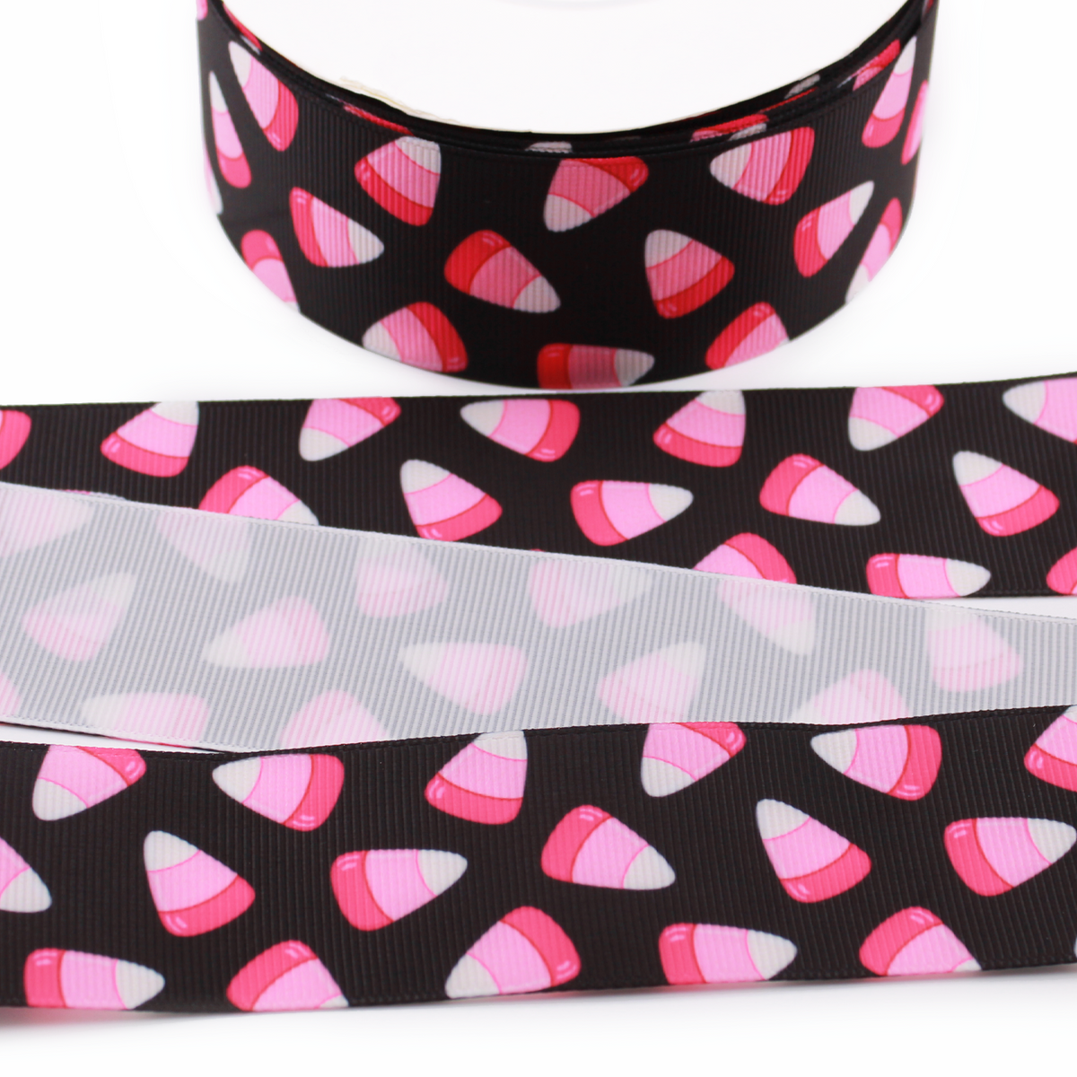 Pink Candy Corn Grosgrain Ribbon