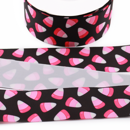 Pink Candy Corn Grosgrain Ribbon