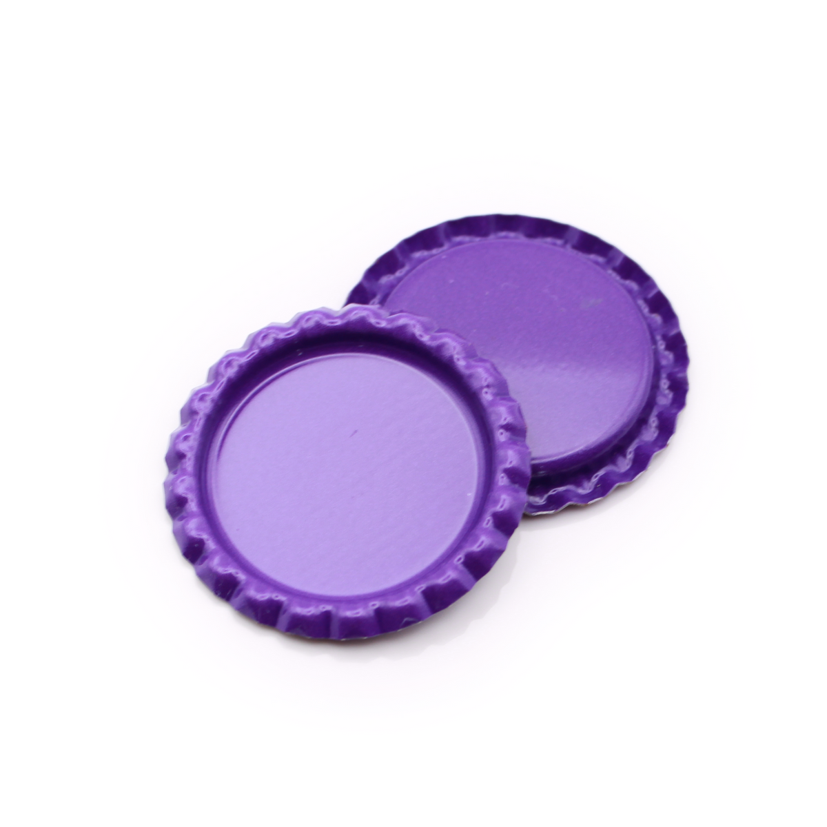 Purple Flattened Bottle Caps