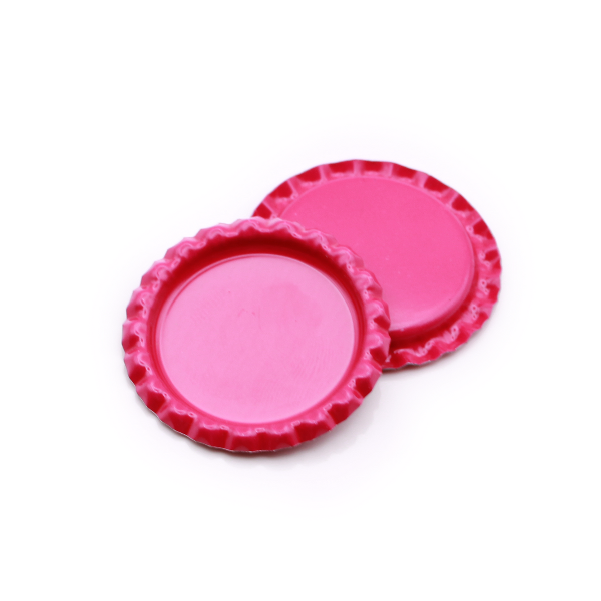 Raspberry Flattened Bottle Caps