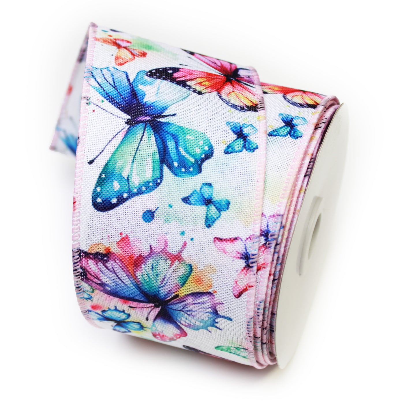 Watercolor Butterfly Wired Ribbon