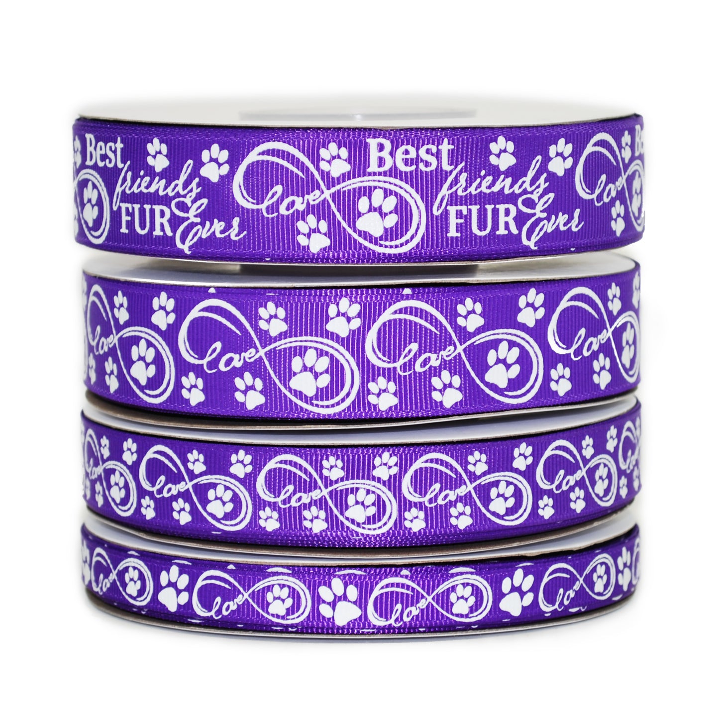 Best Friends Fur Ever Grosgrain Ribbon Collection On Purple
