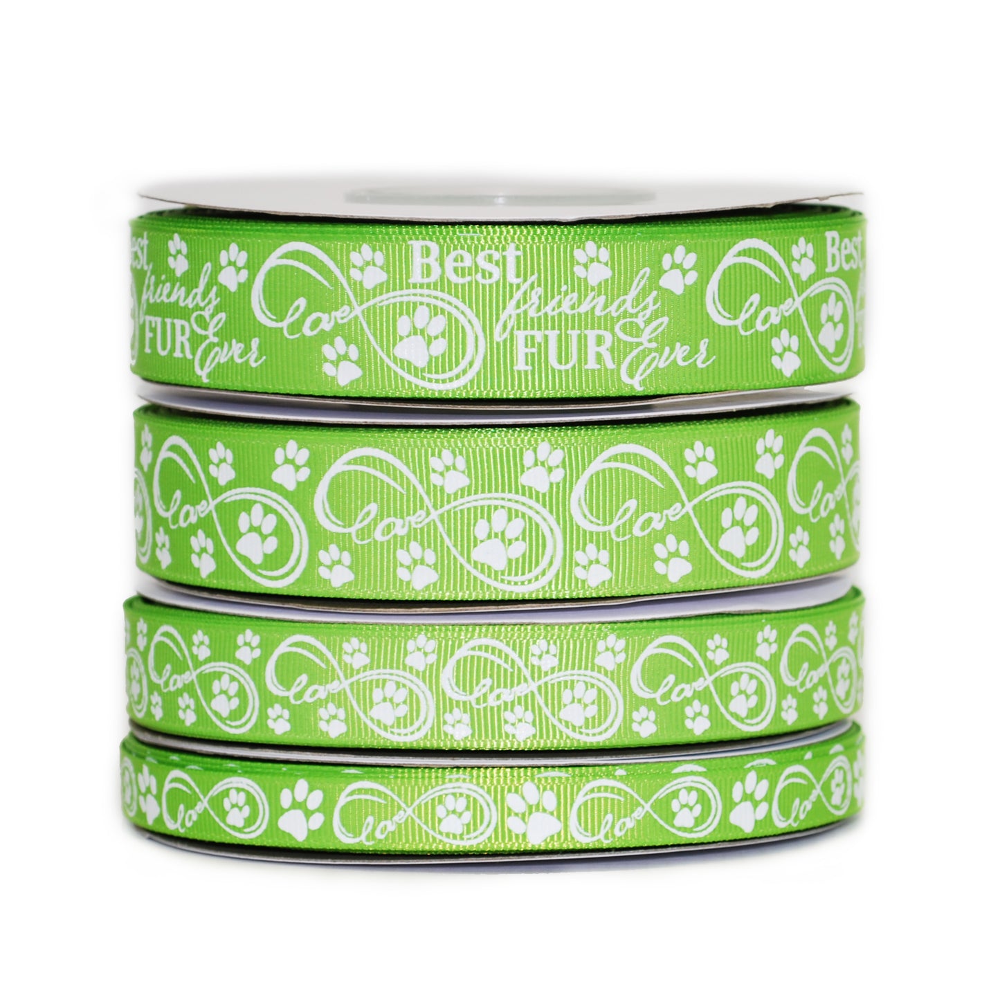 Best Friends Fur Ever Grosgrain Ribbon Collection On Apple Green
