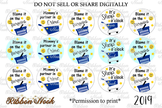 Blame It On The Bargains Bottle Cap Images