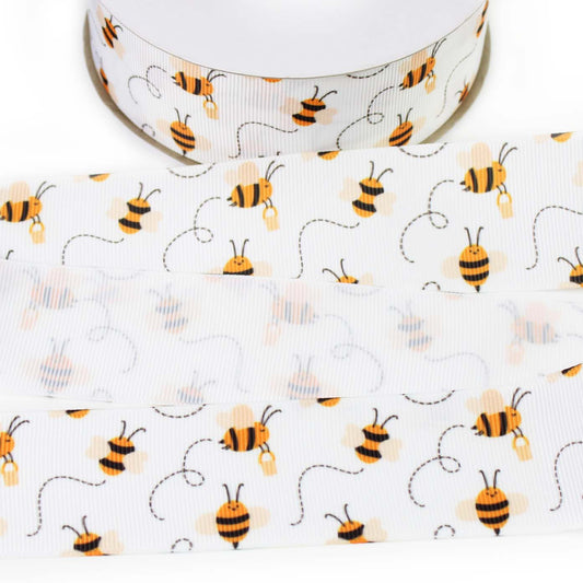 Buzzing Bees  Grosgrain Ribbon