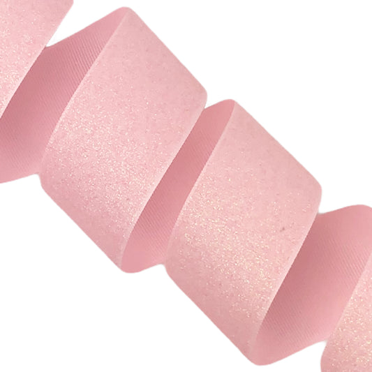 Light Pink Soft Glitter Grosgrain Ribbon