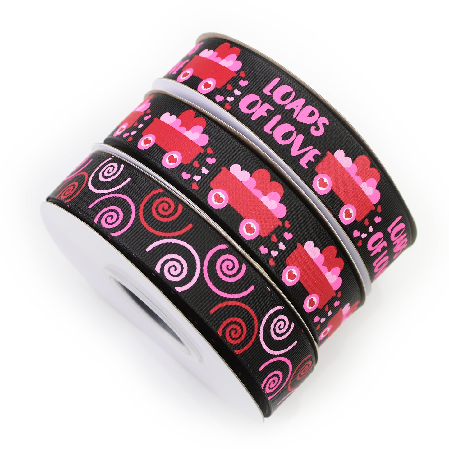 Loads Of Love Grosgrain Ribbon Collection On Black