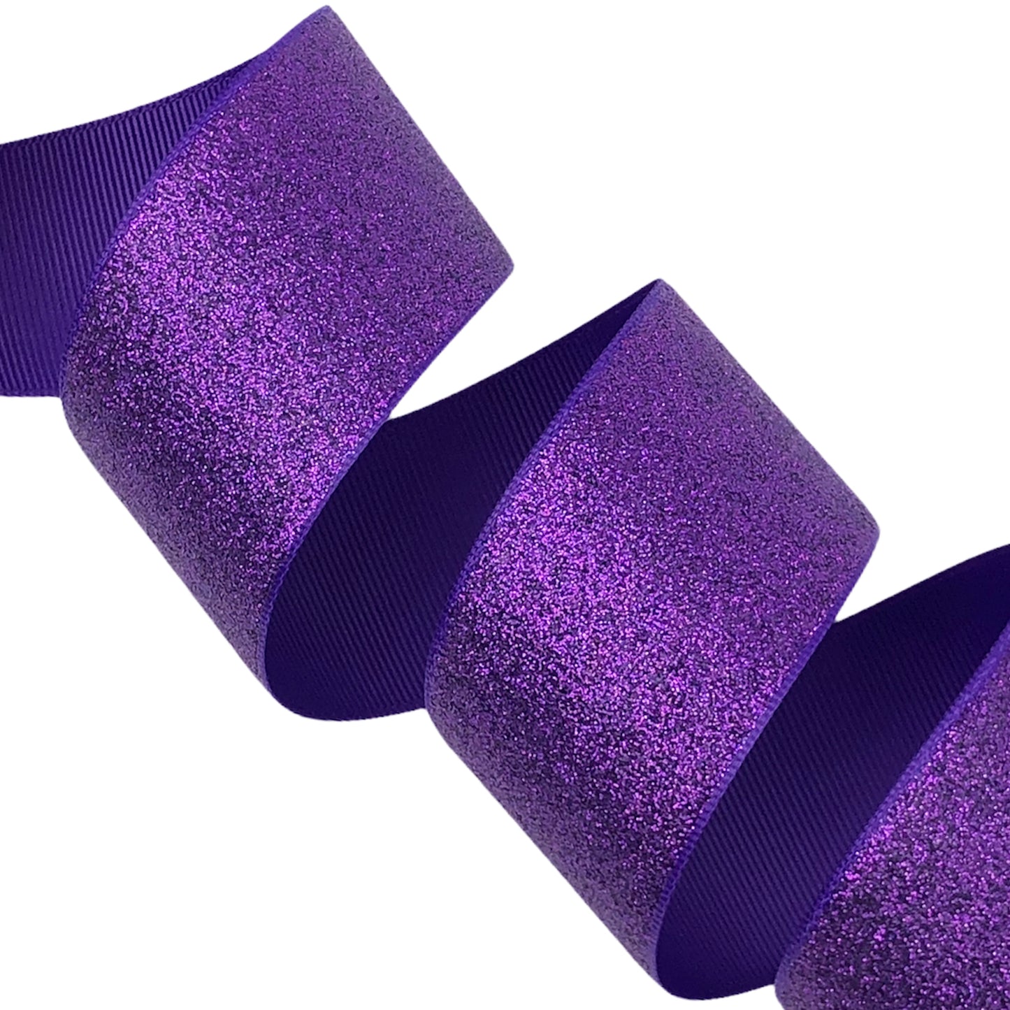 Purple Soft Glitter Grosgrain Ribbon