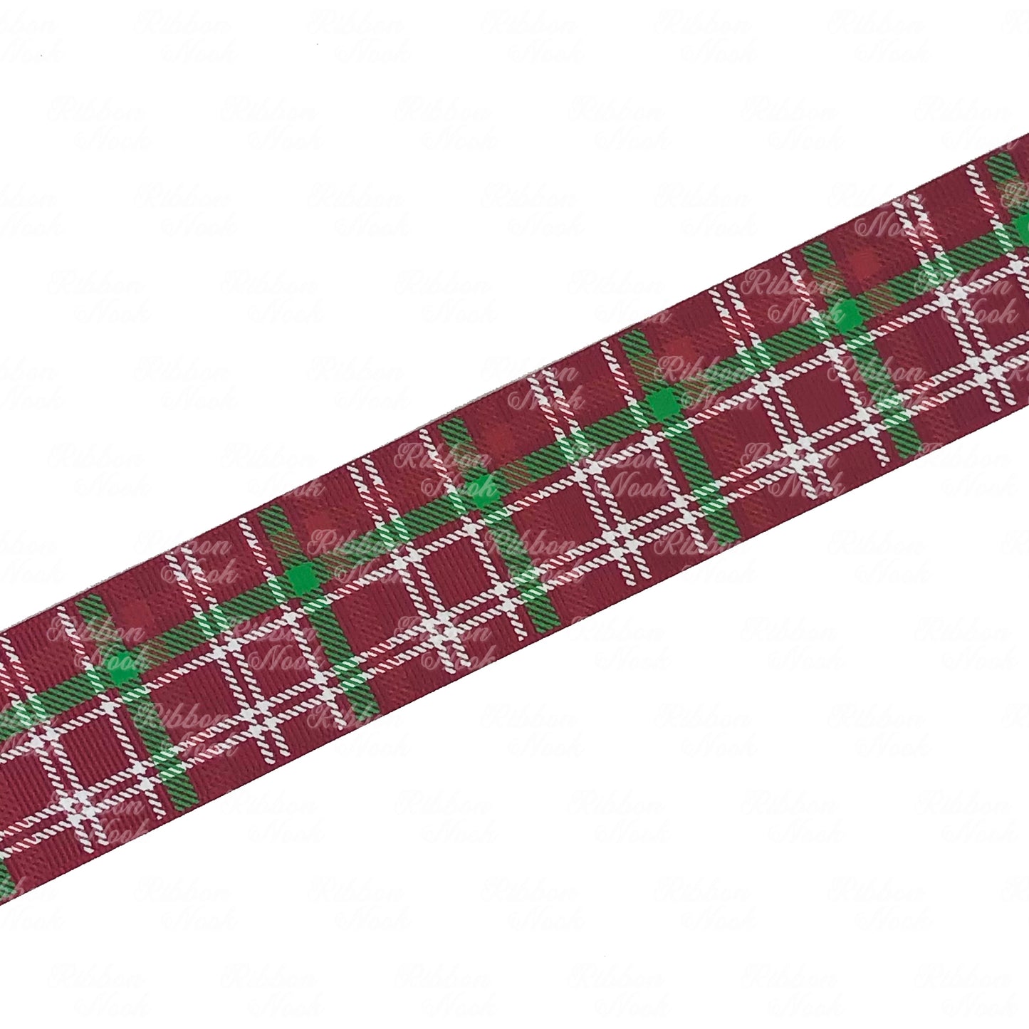 Christmas Tartan Grosgrain Ribbon