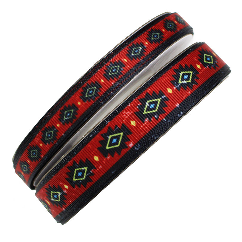 Aztec Pattern Grosgrain Ribbon